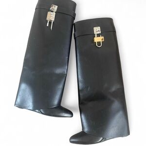 Givenchy Black Heeled Boots with Gold and Silver Details
SOLD DO NOT BUY